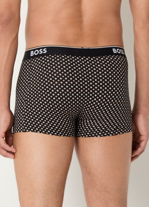 BOSS Boxershorts met logoband in 3-pack - achterkant 4 zwart