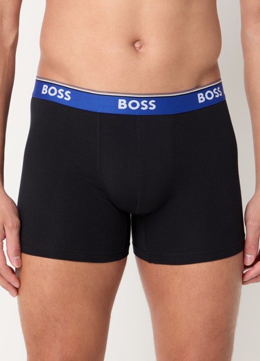 BOSS Boxershorts met logoband in 3-pack - detail 2 zwart