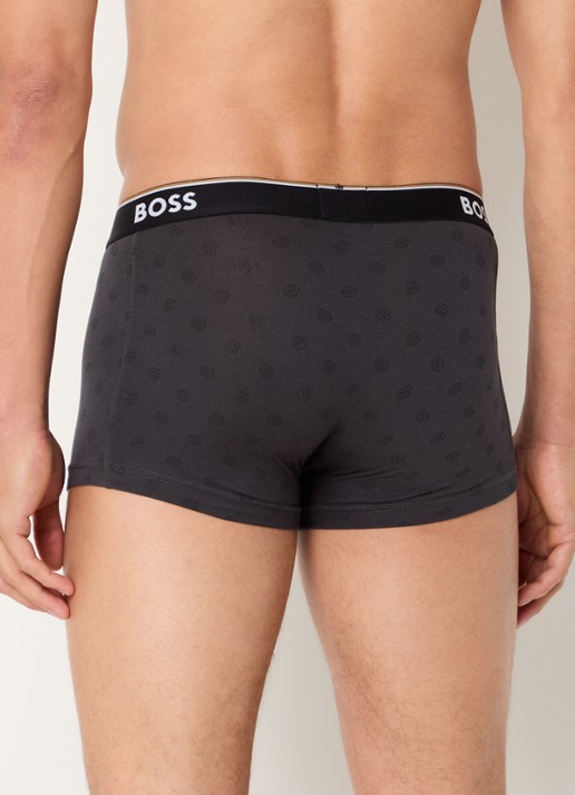 BOSS Boxershorts met logoband in 3-pack - achterkant 4 donkergrijs
