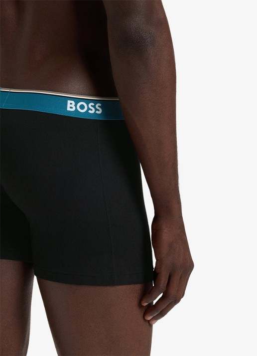 BOSS Boxershorts met logoband in 3-pack - detail 4 petrol