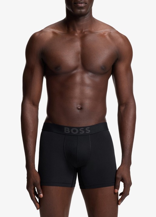 BOSS Boxershorts met logoband in 3-pack - detail zwart