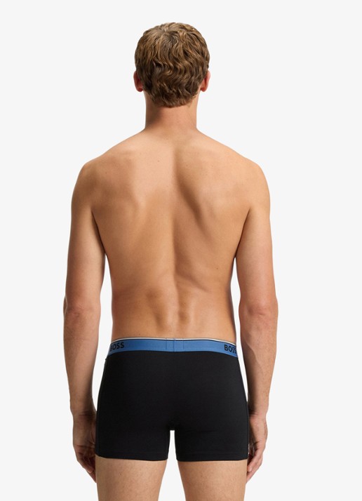BOSS Boxershorts met logoband in 3-pack - achterkant 3 black-003 / zwart