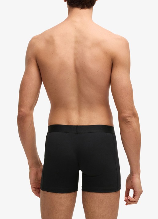 BOSS Boxershorts van  katoen in 3-pack - achterkant 4 zwart