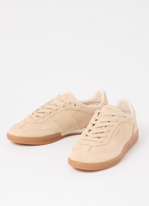 BOSS Brenta sneaker van suède - detail 2 beige