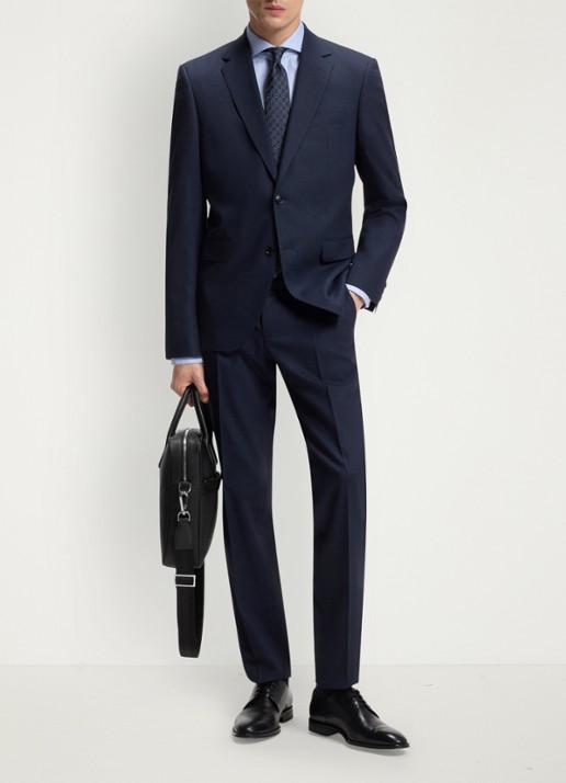 BOSS Businesstas van leer - detail 3 zwart