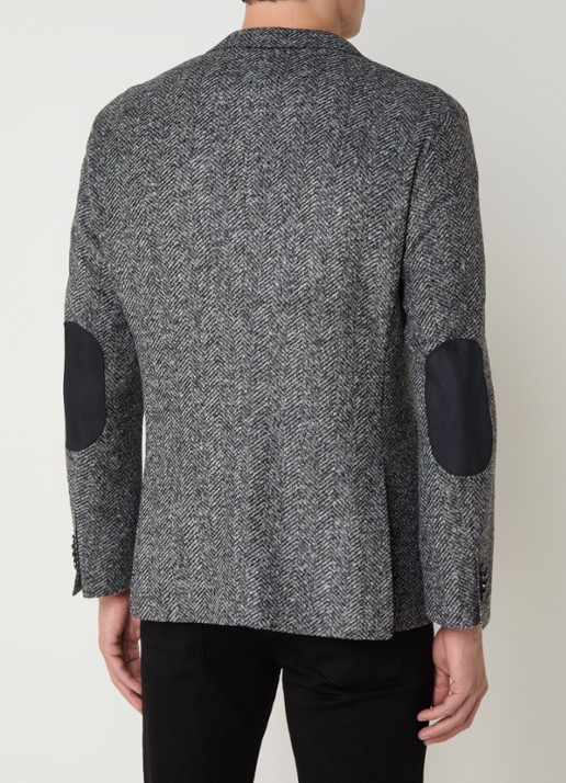 BOSS C-Jaye regular fit colbert in scheerwolblend - achterkant 3 grijs