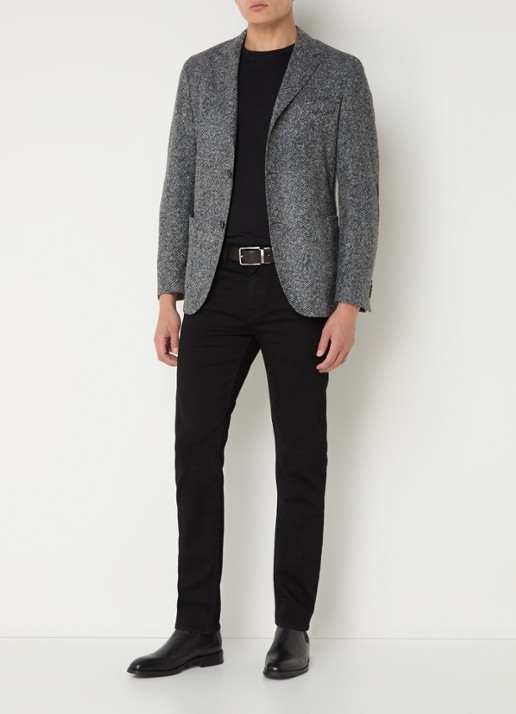 BOSS C-Jaye regular fit colbert in scheerwolblend - voorkant 2 grijs