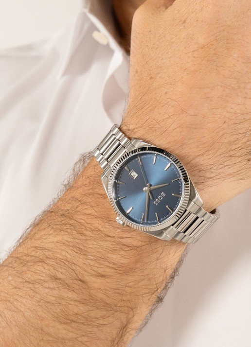 BOSS Cheswick horloge HB1514309 - voorkant 2 zilver