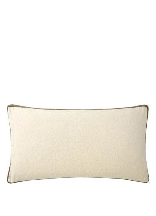 BOSS Clayton sierkussenhoes van linnen 31 x 55 cm - achterkant 4 wit