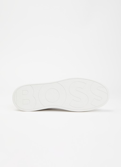 BOSS Clint sneaker van leer met logo - detail 8 wit