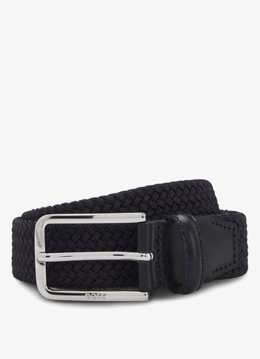 BOSS Clorio elastische riem met leren details
