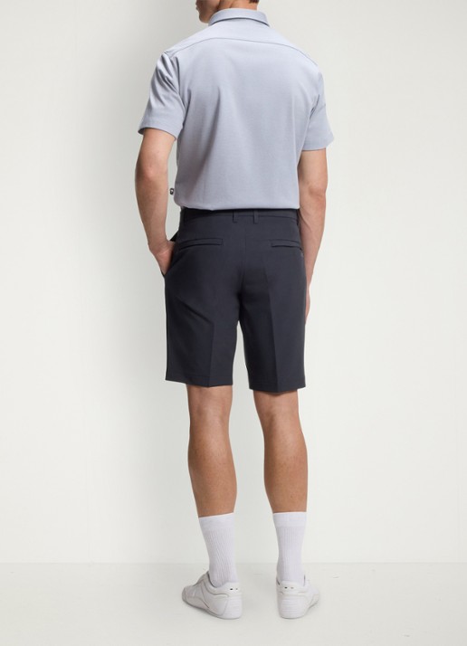BOSS Commuter loose fit korte broek met steekzakken - detail 3 dark blue-402 / blauw