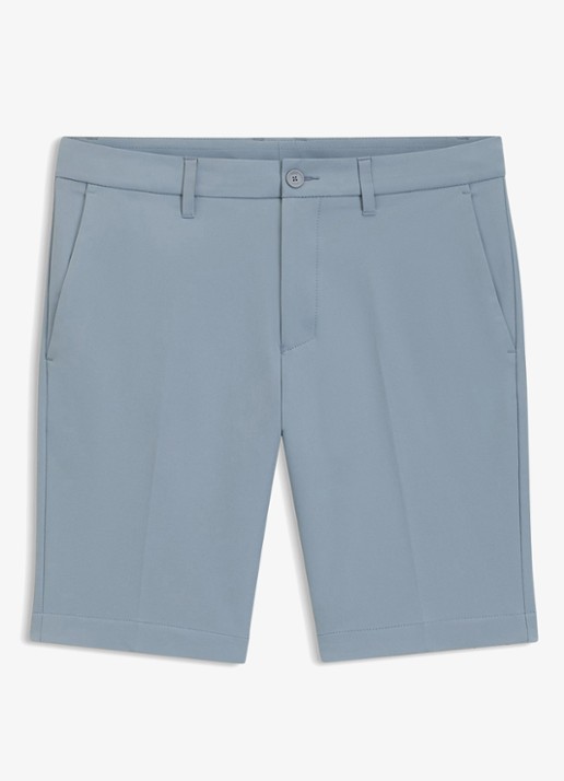 BOSS Commuter loose fit korte broek met steekzakken - voorkant 3 dark grey-026 / grijs