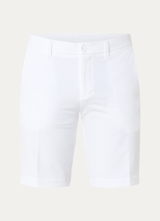 BOSS Commuter loose fit korte broek met steekzakken - voorkant white-100 / wit