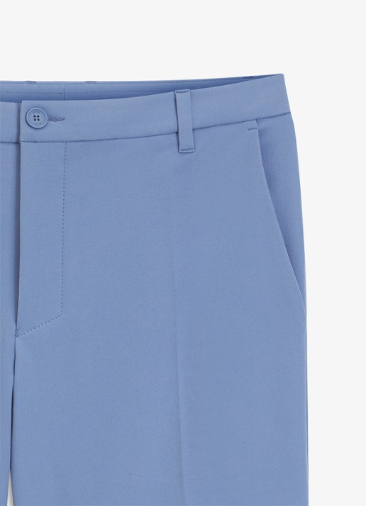 BOSS Commuter loose fit korte broek met steekzakken - detail 3 light/pastel blue-459 / blauw