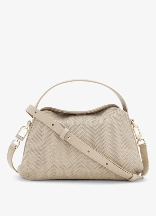 BOSS Crossbodytas met logo - voorkant 2 beige