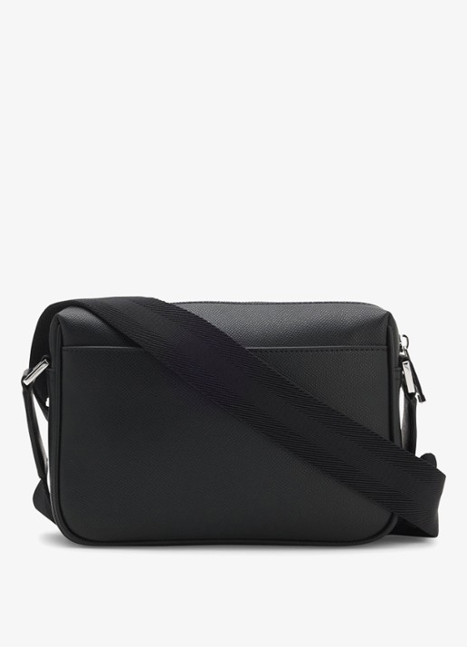 BOSS Crossbodytas met verstelbare schouderriem en logo - achterkant zwart