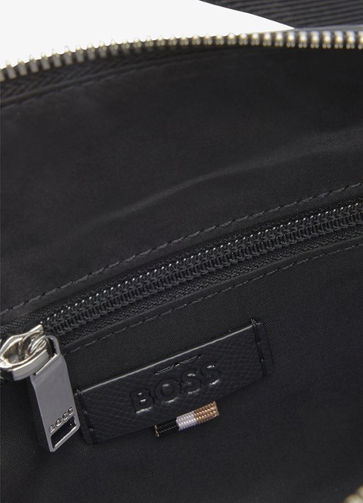 BOSS Crossbodytas met verstelbare schouderriem en logo - detail 3 zwart