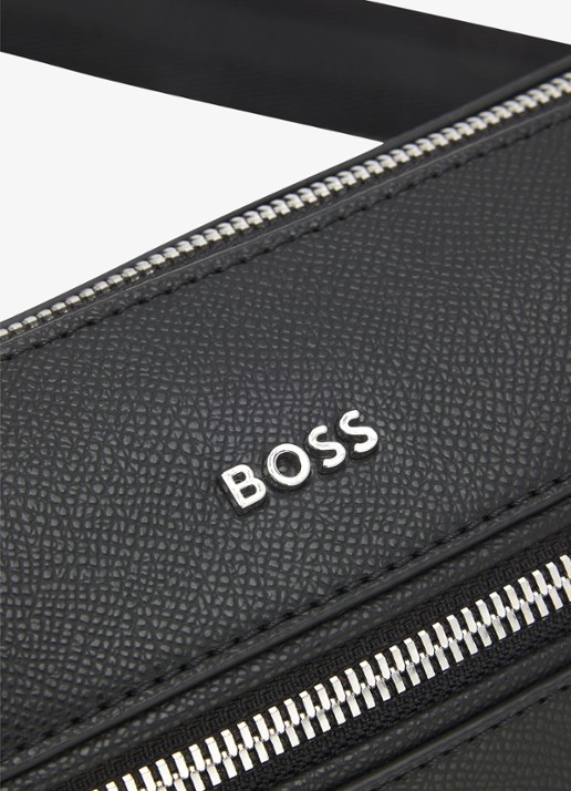 BOSS Crossbodytas met verstelbare schouderriem en logo - detail 4 zwart