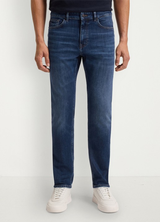 BOSS Delaware Bo slim fit jeans met stretch - detail 4 indigo
