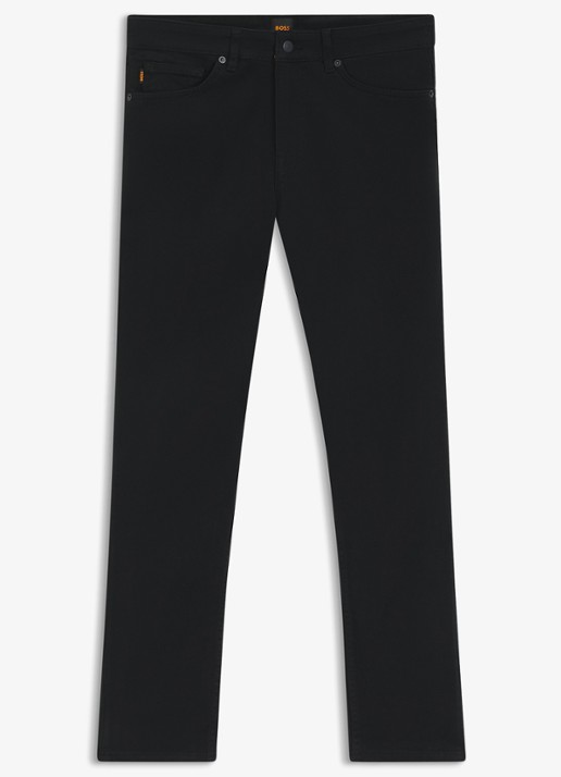 BOSS Delaware slim fit jeans met gekleurde wassing - voorkant zwart