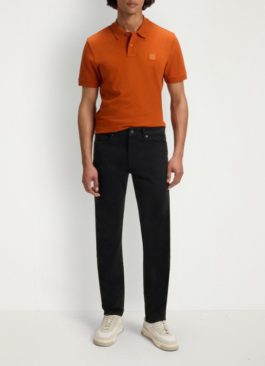 BOSS Delaware slim fit jeans met gekleurde wassing - voorkant 2 zwart