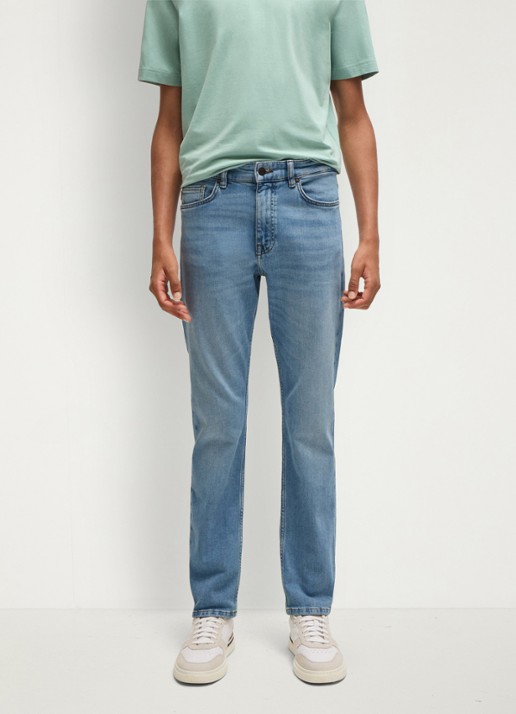 BOSS Delaware slim fit jeans met lichte wassing
