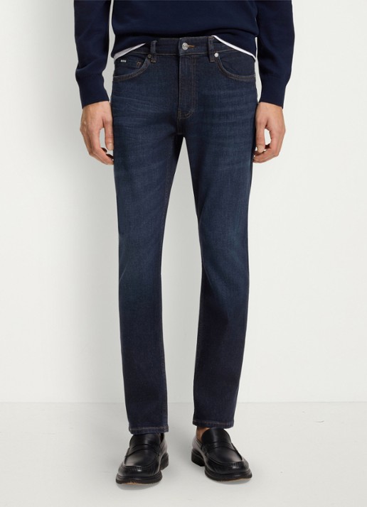 BOSS Delaware slim fit jeans met steekzakken