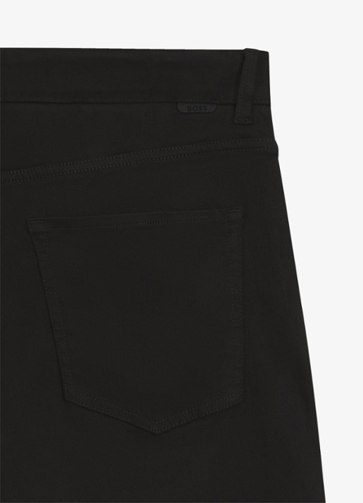 BOSS Delaware slim fit jeans met steekzakken - detail 5 zwart