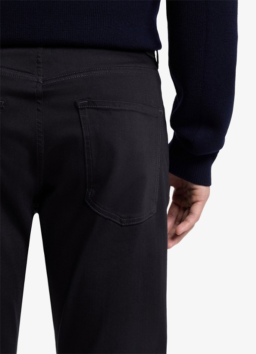 BOSS Delaware slim fit jeans met steekzakken - detail 5 donkerblauw