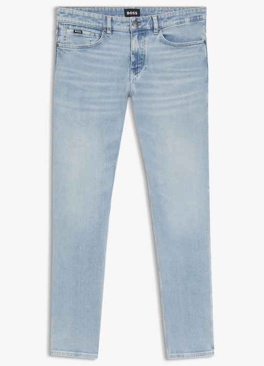 BOSS Delaware slim-fit jeans met stretch - voorkant 5 indigo