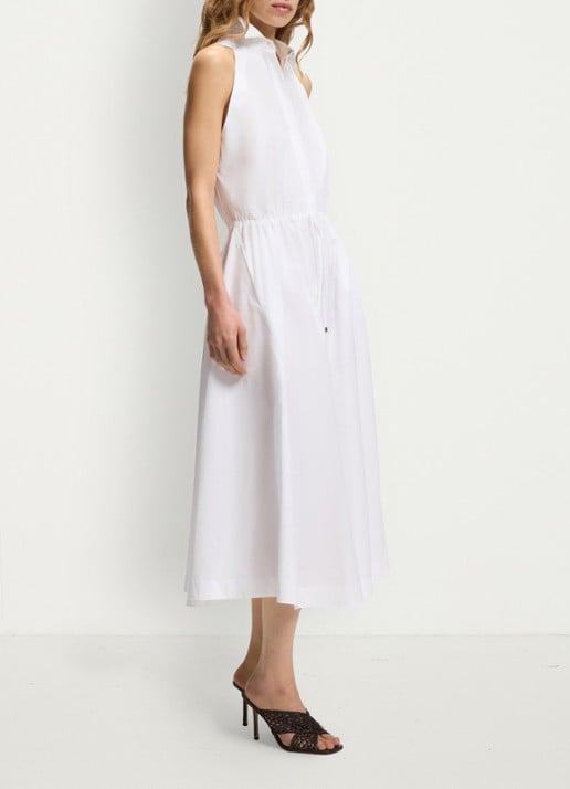 BOSS Dimica midi tuniekjurk met kraag - detail 2 white-100 / wit
