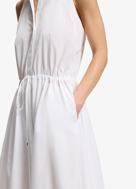 BOSS Dimica midi tuniekjurk met kraag - detail 4 white-100 / wit