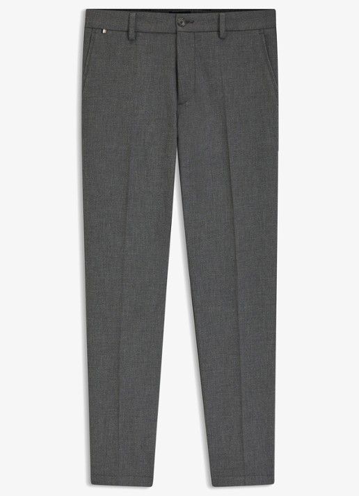 BOSS Dobby straight fit chino - voorkant 4 zwart