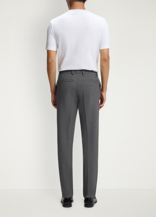 BOSS Dobby straight fit chino - achterkant 3 zwart