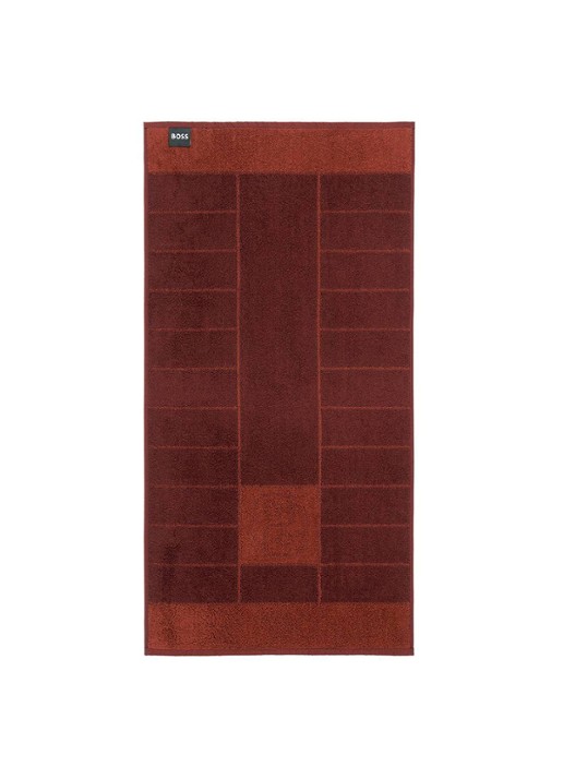 BOSS Double badhanddoek - 50 x 100 cm - voorkant 2 donkerrood