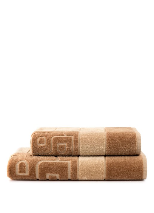 BOSS Double badhanddoek - 50 x 100 cm - detail 3 beige