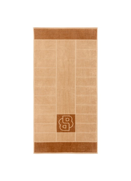 BOSS Double badhanddoek - 50 x 100 cm - voorkant beige
