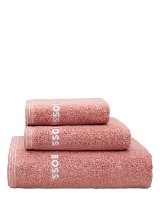 BOSS Edge badhanddoek 50 x 100 cm - achterkant 3 zalmroze