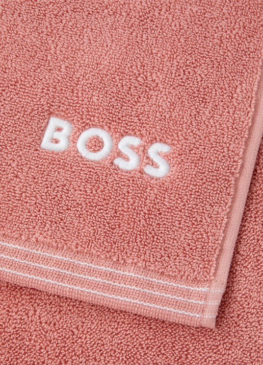 BOSS Edge badhanddoek - 70 x 140 cm - voorkant 2 zalmroze