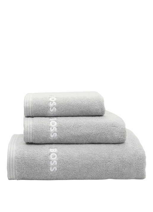 BOSS Edge badhanddoek - 70 x 140 cm - achterkant 3 lichtgrijs