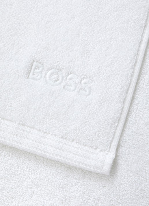 BOSS Edge badhanddoek - 70 x 140 cm - voorkant 3 wit