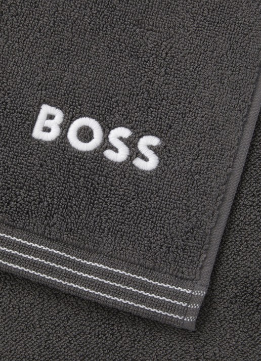 BOSS Edge badlaken - 100 x 150 cm - achterkant 2 donkergrijs