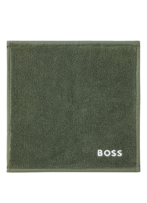 BOSS Edge gastendoek - 30 x 30 cm - voorkant mosgroen