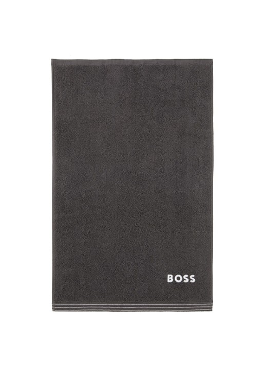 BOSS Edge gastendoek - 40 x 60 cm - voorkant 2 donkergrijs