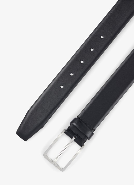 BOSS Erman-L riem van leer  - detail 4 zwart
