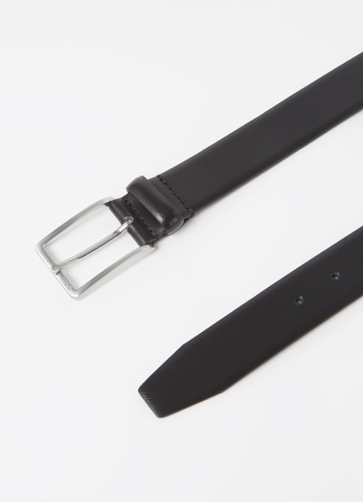 BOSS Erman-L riem van leer  - detail 6 zwart