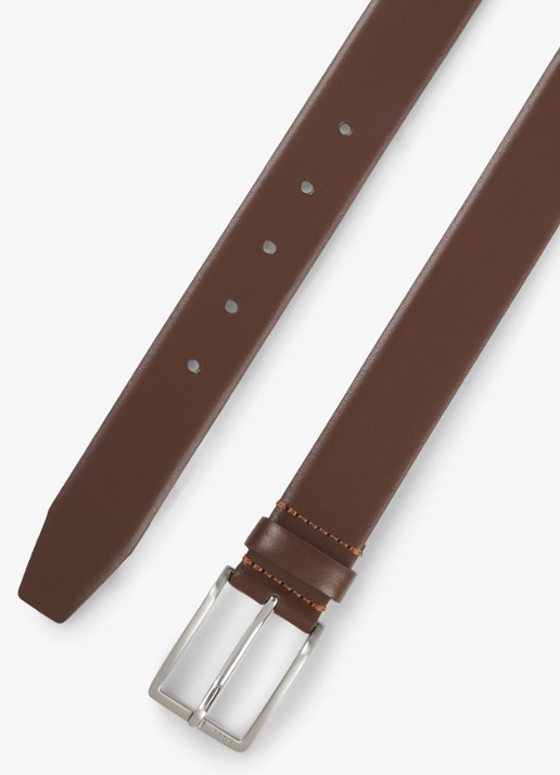 BOSS Erman-L riem van leer  - detail 4 hazelnootbruin