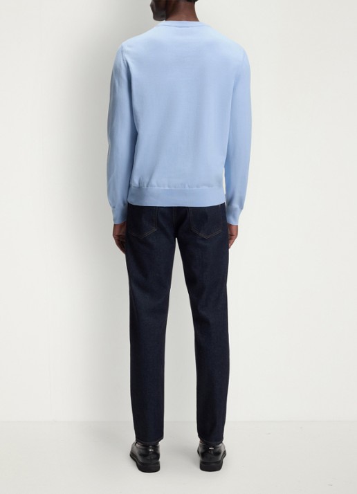 BOSS Fijngebreide trui met logo - achterkant 5 light/pastel blue-450 / blauw