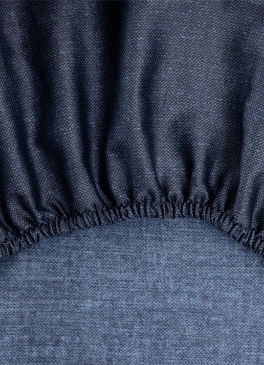 BOSS Finn hoeslaken - voorkant donkerblauw